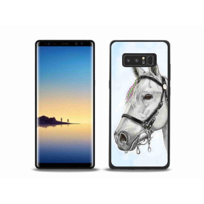 Gélový kryt mmCase na mobil Samsung Galaxy Note 8 - biely kôň 1