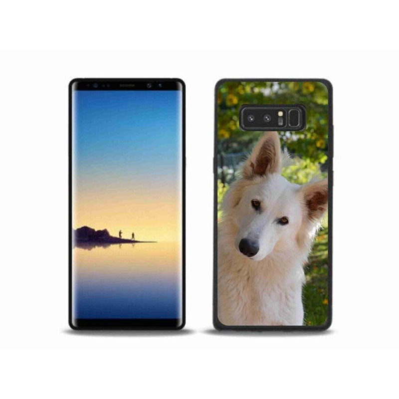 Gélový kryt mmCase na mobil Samsung Galaxy Note 8 - biely švajčiarsky ovčiak 1