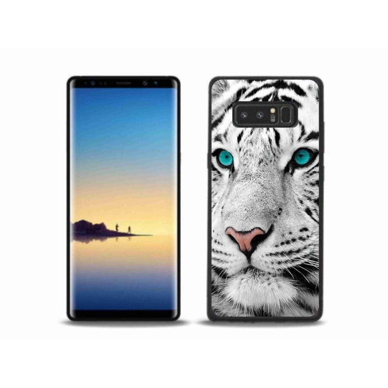 Gélový kryt mmCase na mobil Samsung Galaxy Note 8 - biely tiger