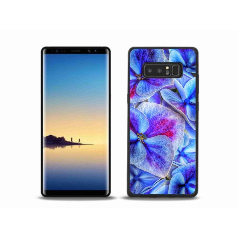 Gélový kryt mmCase na mobil Samsung Galaxy Note 8 - modré kvety 1