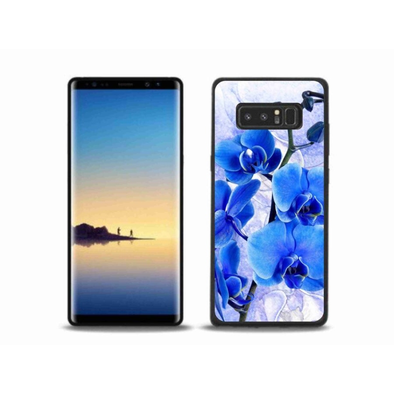 Gélový kryt mmCase na mobil Samsung Galaxy Note 8 - modré kvety