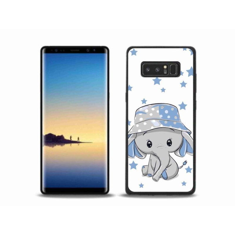 Gélový kryt mmCase na mobil Samsung Galaxy Note 8 - modrý slon