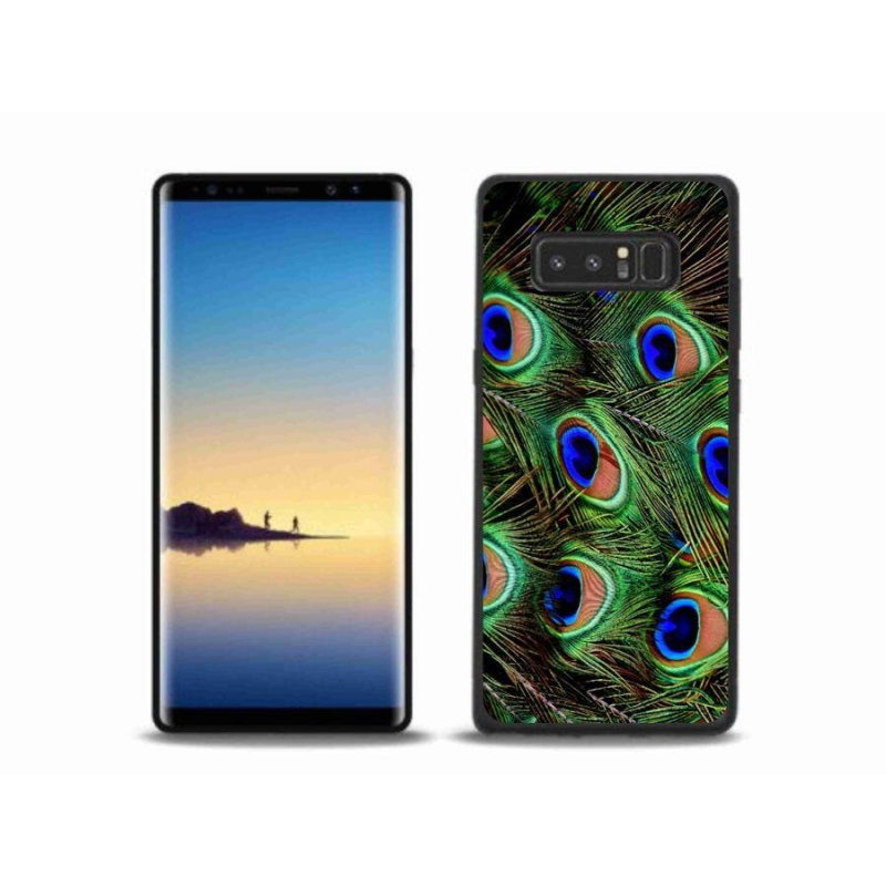 Gélový kryt mmCase na mobil Samsung Galaxy Note 8 - pávie perie