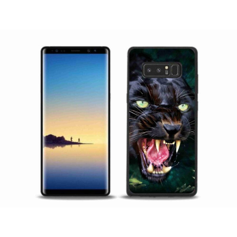 Gélový kryt mmCase na mobil Samsung Galaxy Note 8 - rozzúrený čierny panter