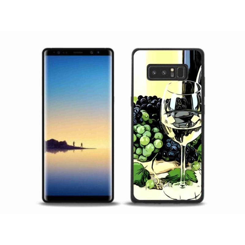 Gélový kryt mmCase na mobil Samsung Galaxy Note 8 - pohár vína