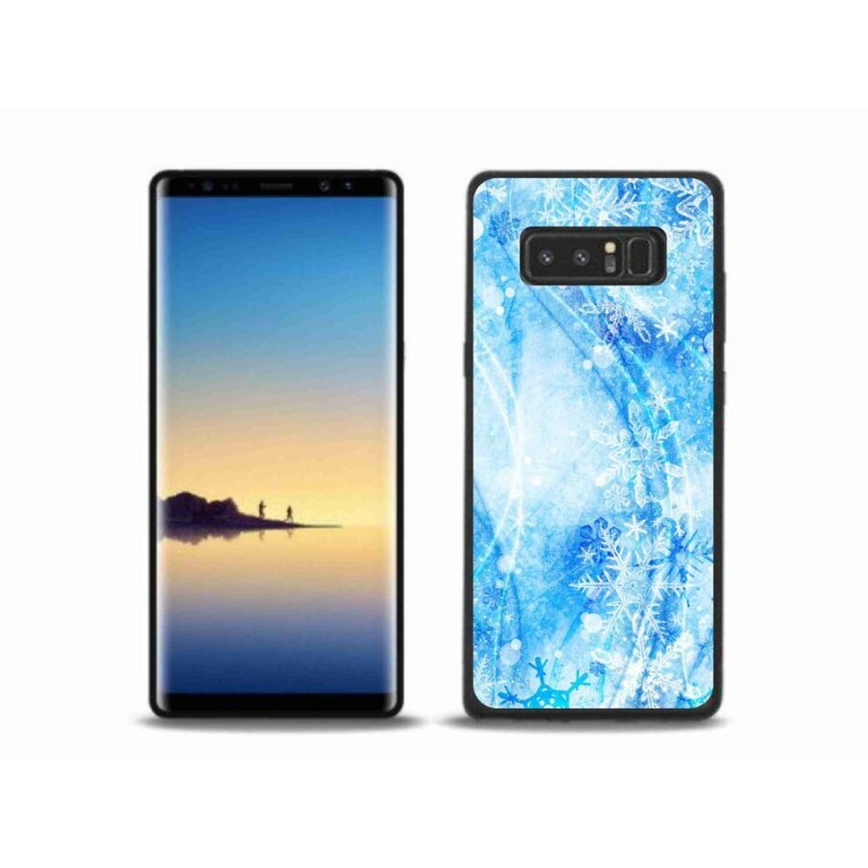 Gélový kryt mmCase na mobil Samsung Galaxy Note 8 - snehové vločky