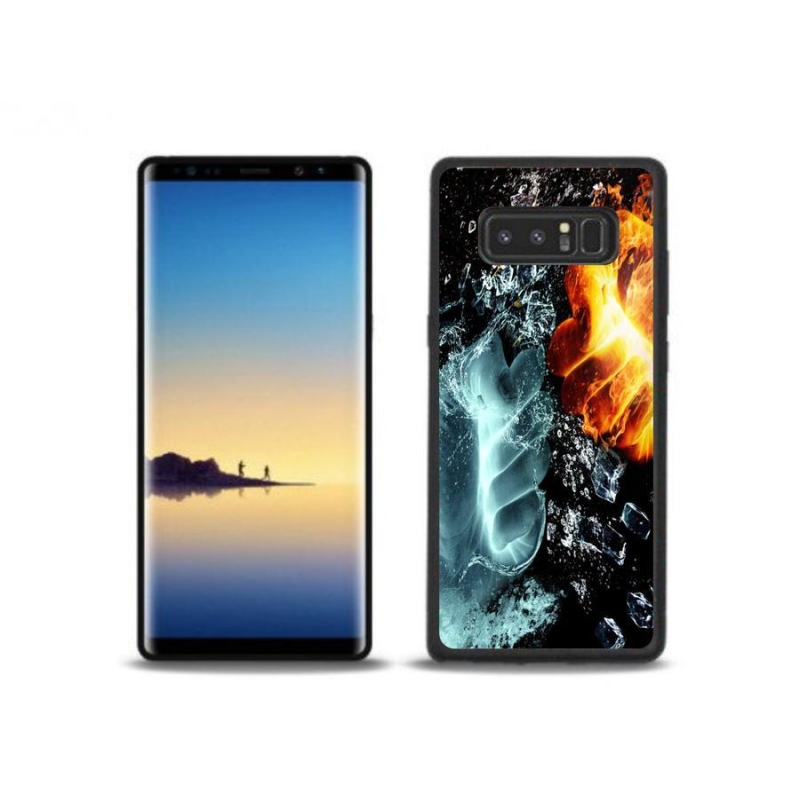 Gélový kryt mmCase na mobil Samsung Galaxy Note 8 - voda a oheň