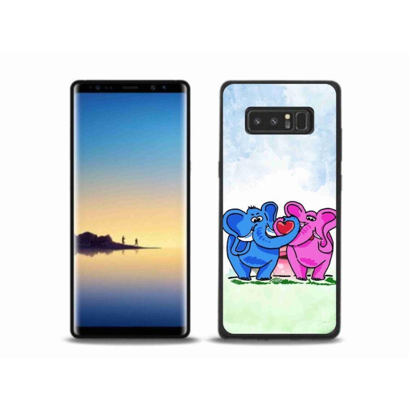 Gélový kryt mmCase na mobil Samsung Galaxy Note 8 - zamilovaní slony