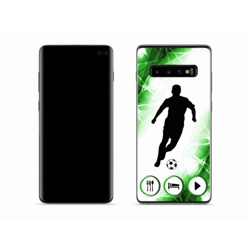 Gélový kryt mmCase na mobil Samsung Galaxy S10 - futbalista