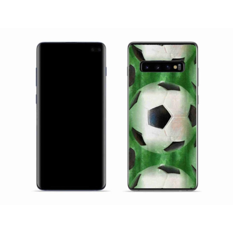 Gélový kryt mmCase na mobil Samsung Galaxy S10 - futbalová lopta