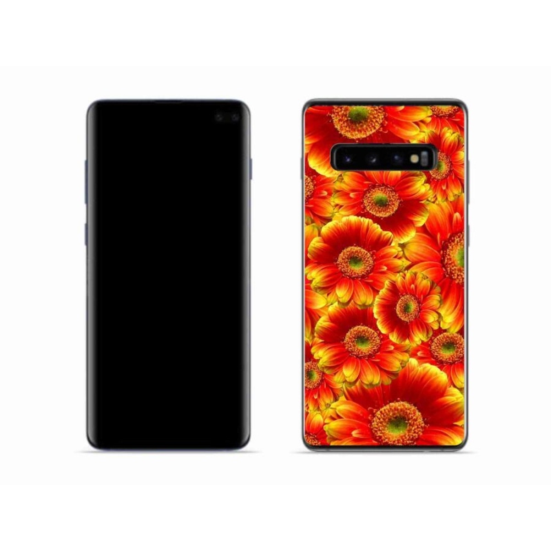 Gélový kryt mmCase na mobil Samsung Galaxy S10 - gerbera 1