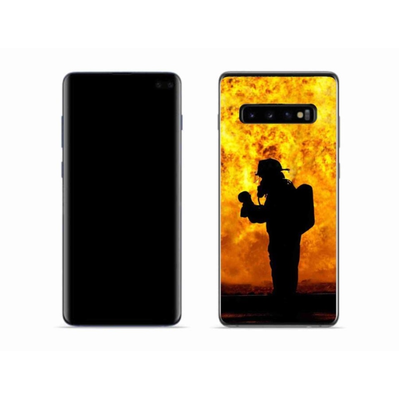 Gélový kryt mmCase na mobil Samsung Galaxy S10 - hasič