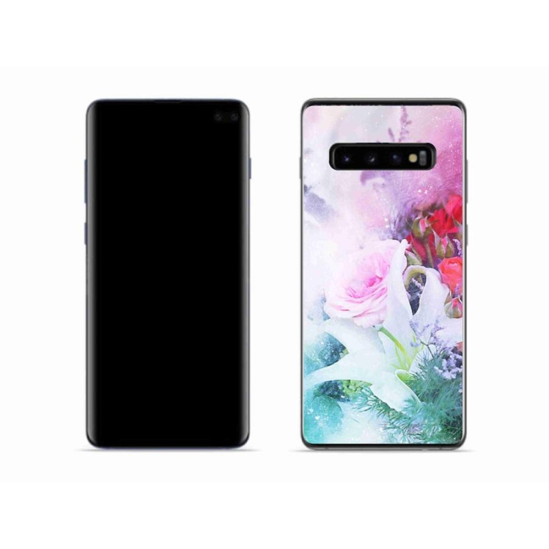 Gélový kryt mmCase na mobil Samsung Galaxy S10 - kvety 4