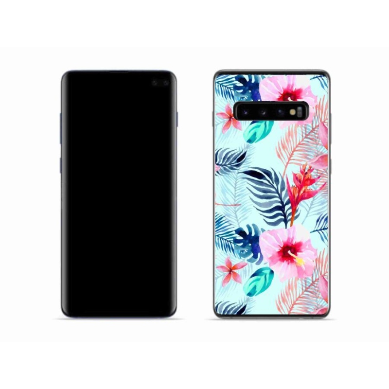 Gélový kryt mmCase na mobil Samsung Galaxy S10 - kvety