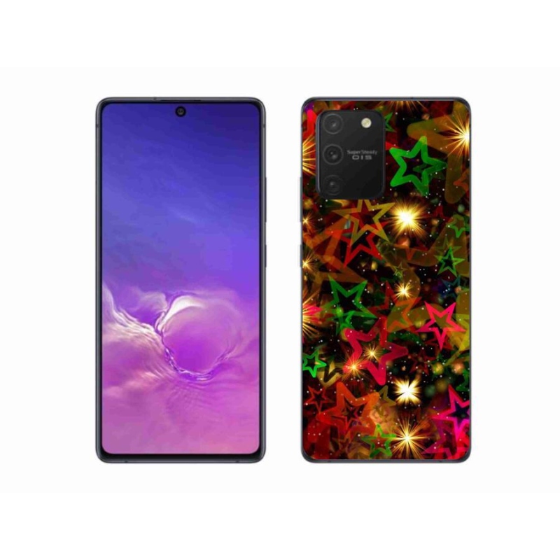 Gélový kryt mmCase na mobil Samsung Galaxy S10 Lite - farebné hviezdičky