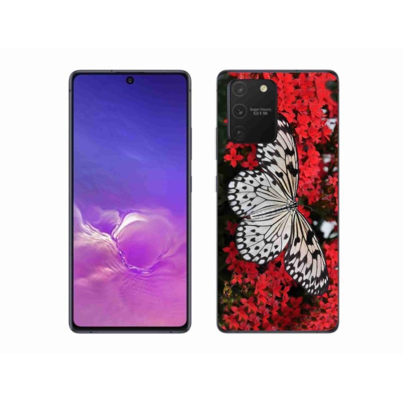 Gélový kryt mmCase na mobil Samsung Galaxy S10 Lite - čiernobiely motýľ 1