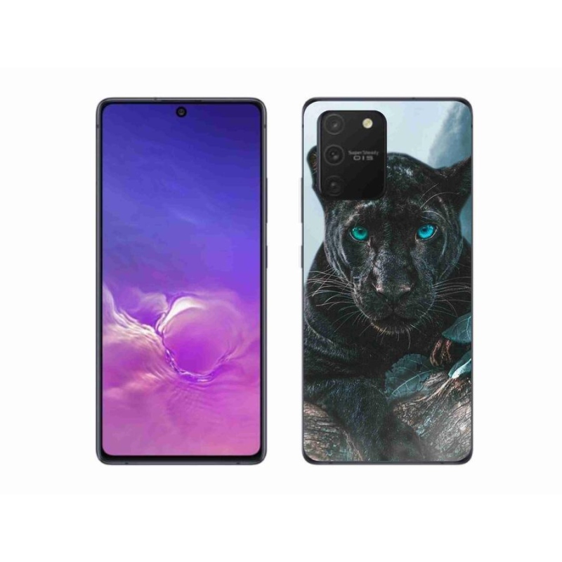 Gélový kryt mmCase na mobil Samsung Galaxy S10 Lite - čierny panter