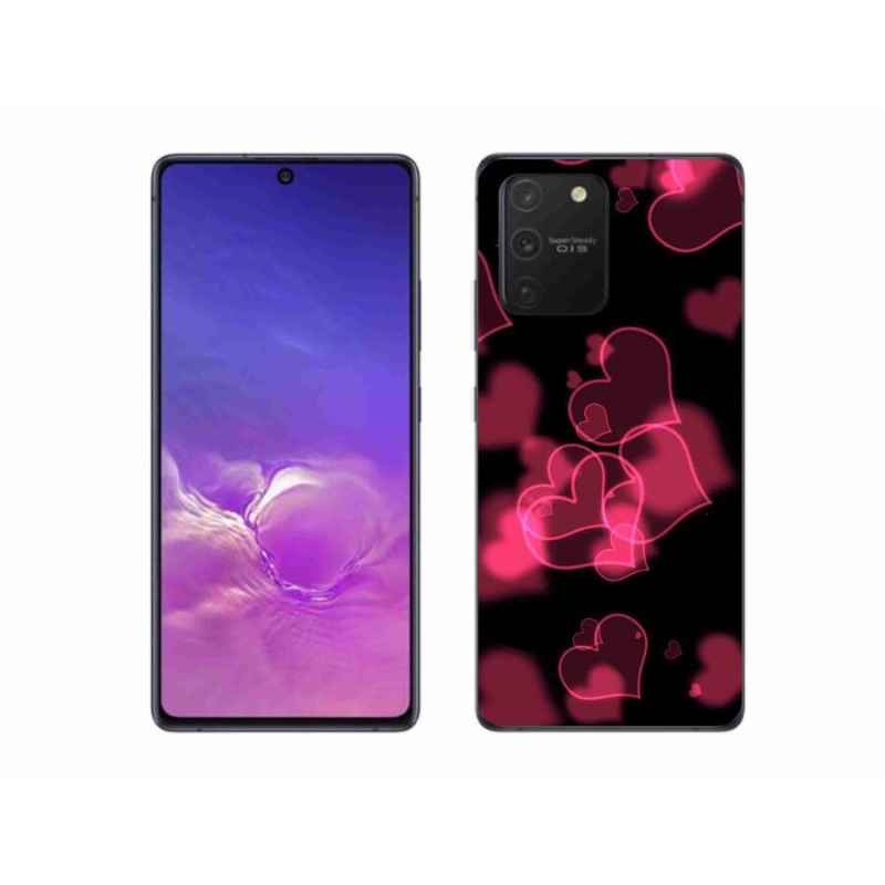 Gélový kryt mmCase na mobil Samsung Galaxy S10 Lite - červené srdiečka