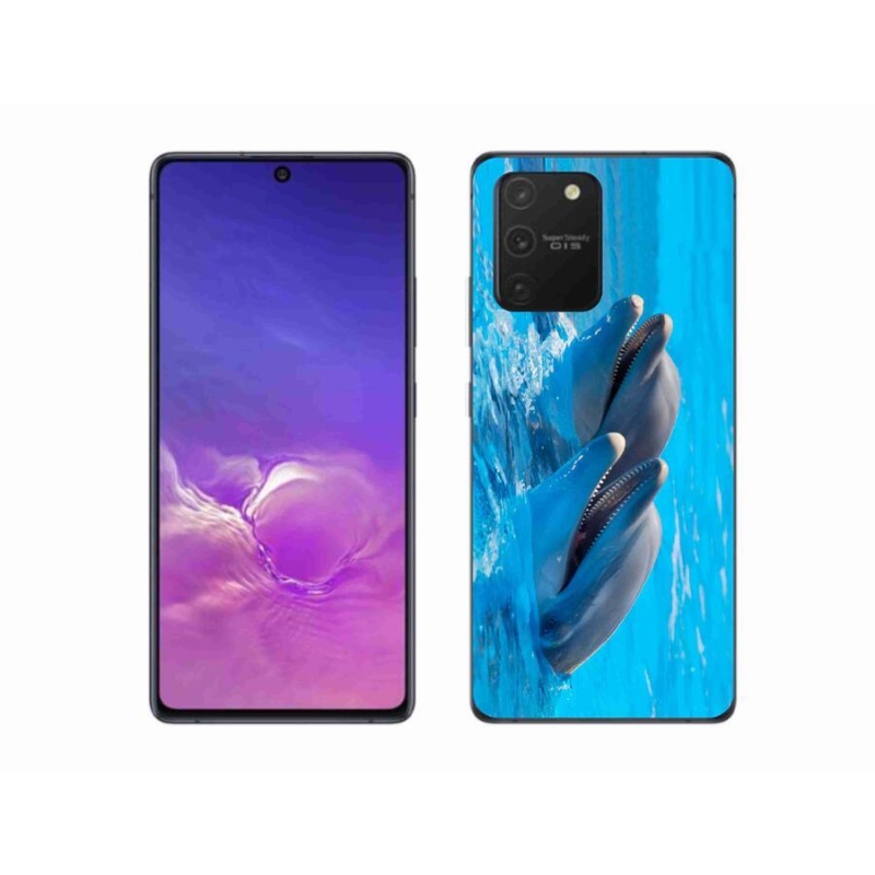 Gélový kryt mmCase na mobil Samsung Galaxy S10 Lite - delfíny