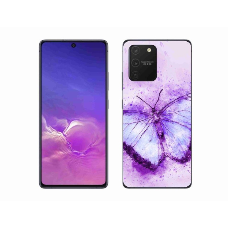 Gélový kryt mmCase na mobil Samsung Galaxy S10 Lite - fialový motýľ