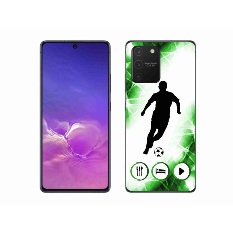 Gélový kryt mmCase na mobil Samsung Galaxy S10 Lite - futbalista