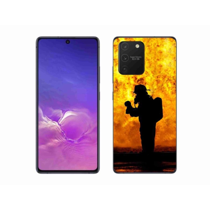 Gélový kryt mmCase na mobil Samsung Galaxy S10 Lite - hasič