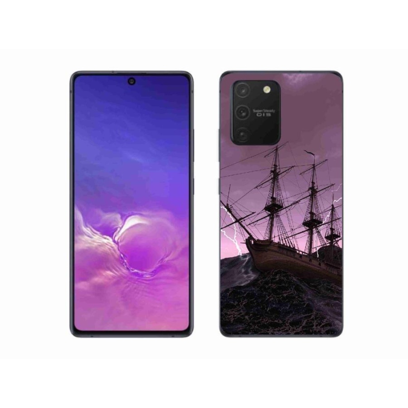 Gélový kryt mmCase na mobil Samsung Galaxy S10 Lite - loď v búrke