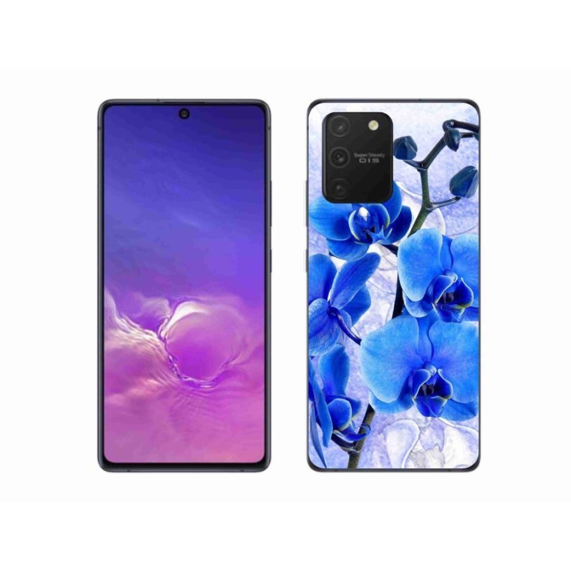 Gélový kryt mmCase na mobil Samsung Galaxy S10 Lite - modré kvety