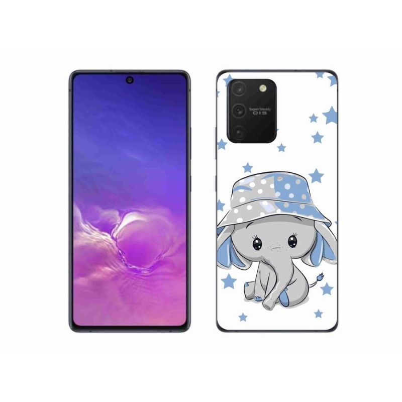 Gélový kryt mmCase na mobil Samsung Galaxy S10 Lite - modrý slon