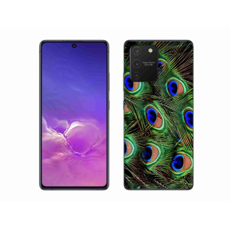 Gélový kryt mmCase na mobil Samsung Galaxy S10 Lite - pávie perie