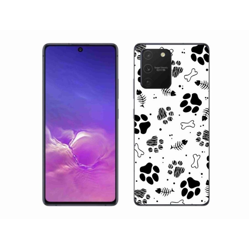 Gélový kryt mmCase na mobil Samsung Galaxy S10 Lite - psie labky 1