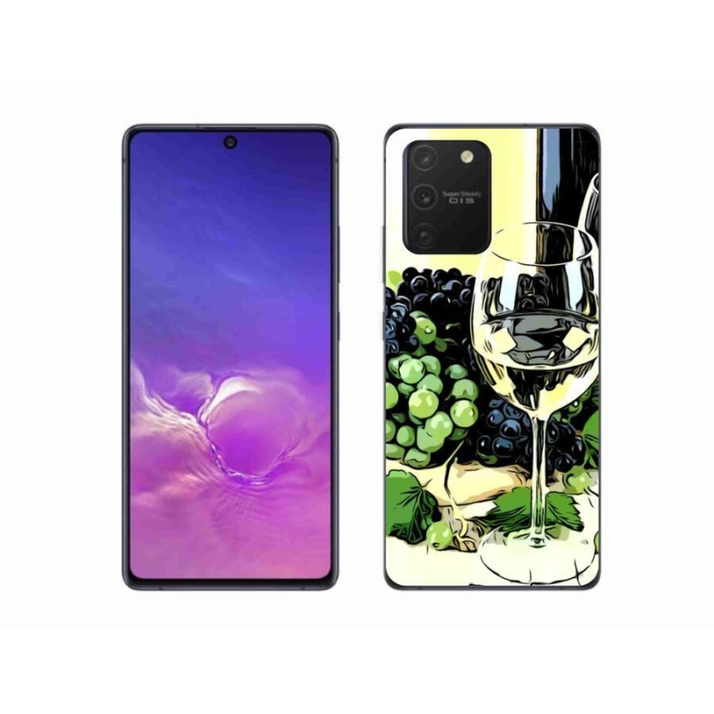 Gélový kryt mmCase na mobil Samsung Galaxy S10 Lite - pohár vína