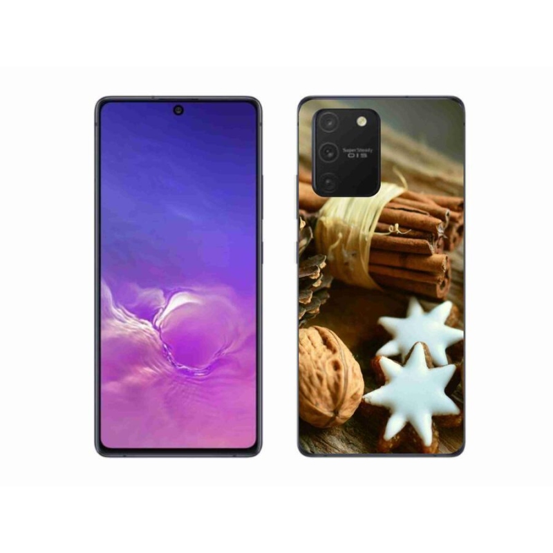 Gélový kryt mmCase na mobil Samsung Galaxy S10 Lite - škorica a perníčky