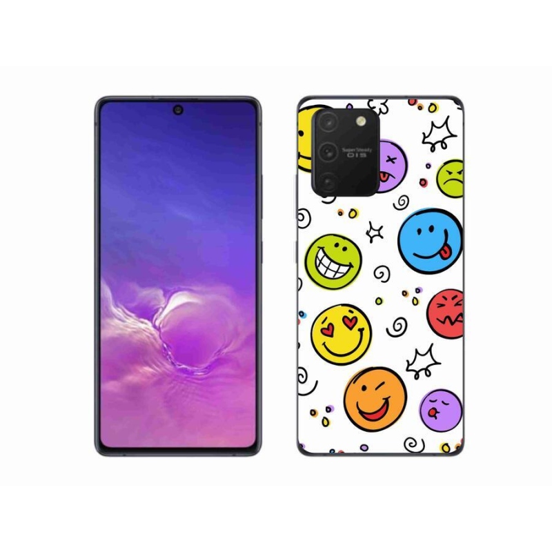 Gélový kryt mmCase na mobil Samsung Galaxy S10 Lite - smajlíci