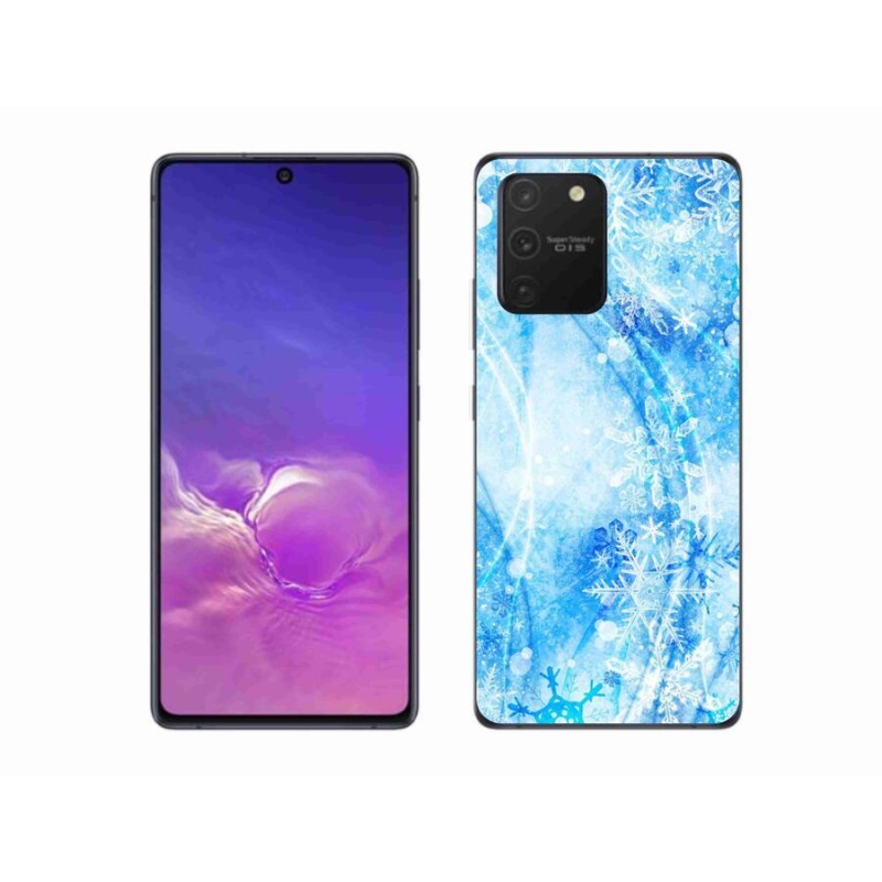 Gélový kryt mmCase na mobil Samsung Galaxy S10 Lite - snehové vločky