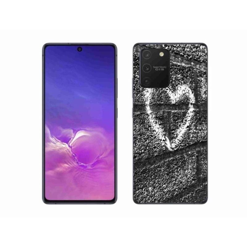 Gélový kryt mmCase na mobil Samsung Galaxy S10 Lite - srdce na stene