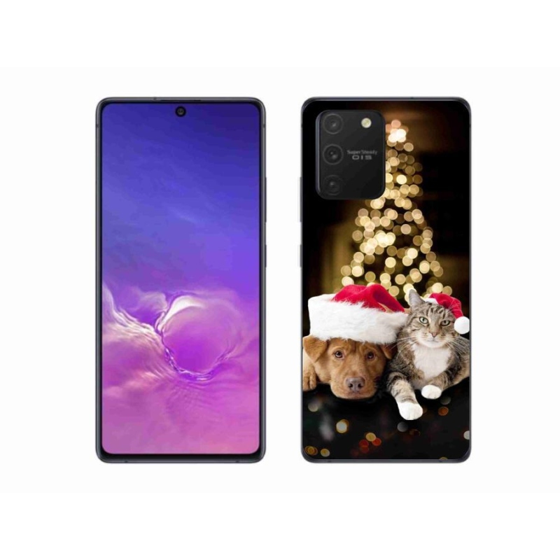 Gélový kryt mmCase na mobil Samsung Galaxy S10 Lite - vianočný pes a mačka