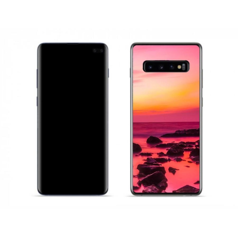 Gélový kryt mmCase na mobil Samsung Galaxy S10 - more a žiara