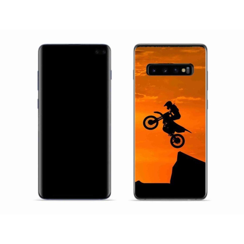 Gélový kryt mmCase na mobil Samsung Galaxy S10 - motocross