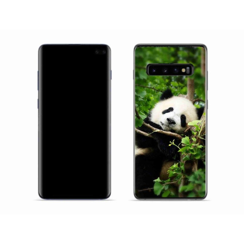 Gélový kryt mmCase na mobil Samsung Galaxy S10 - panda