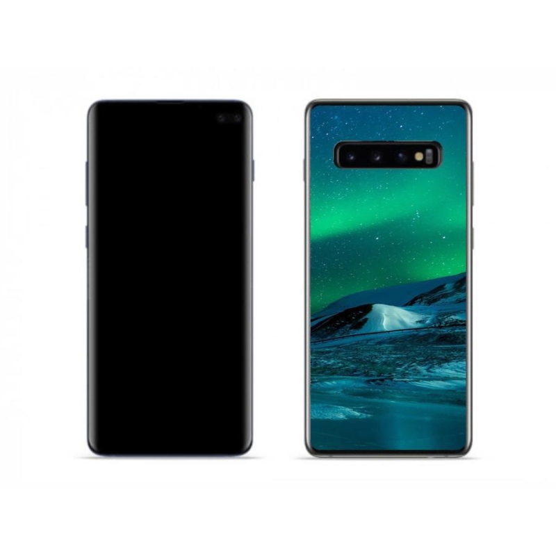 Gélový kryt mmCase na mobil Samsung Galaxy S10 - polárna žiara