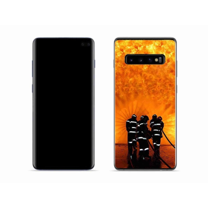 Gélový kryt mmCase na mobil Samsung Galaxy S10 - požiar