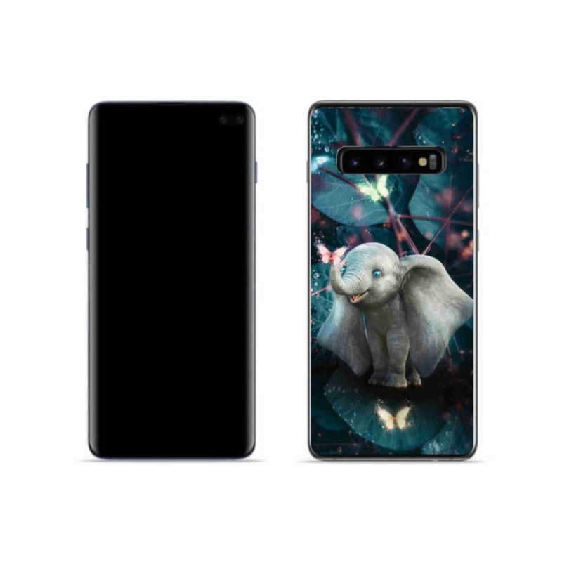 Gélový kryt mmCase na mobil Samsung Galaxy S10 - roztomilý slon