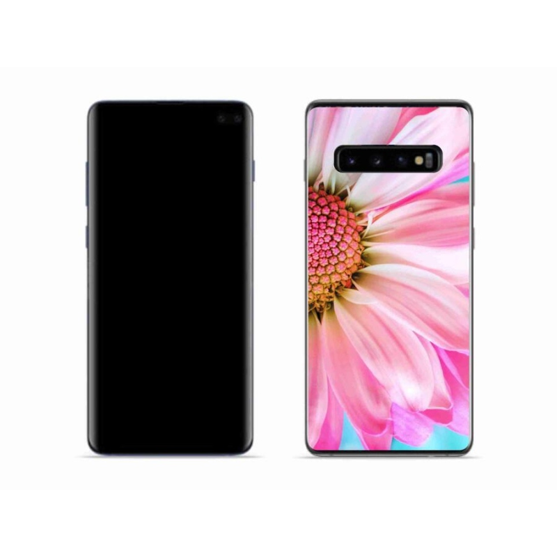 Gélový kryt mmCase na mobil Samsung Galaxy S10 - ružová kvetina