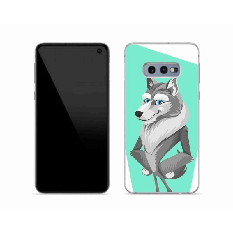 Gélový kryt mmCase na mobil Samsung Galaxy S10e - kreslený vlk