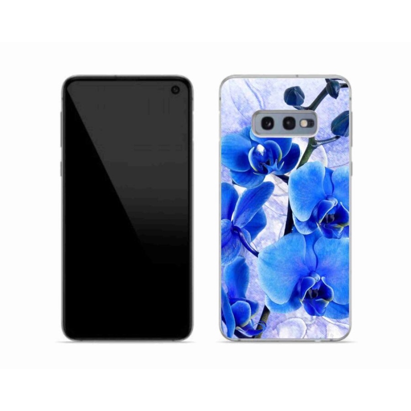 Gélový kryt mmCase na mobil Samsung Galaxy S10e - modré kvety