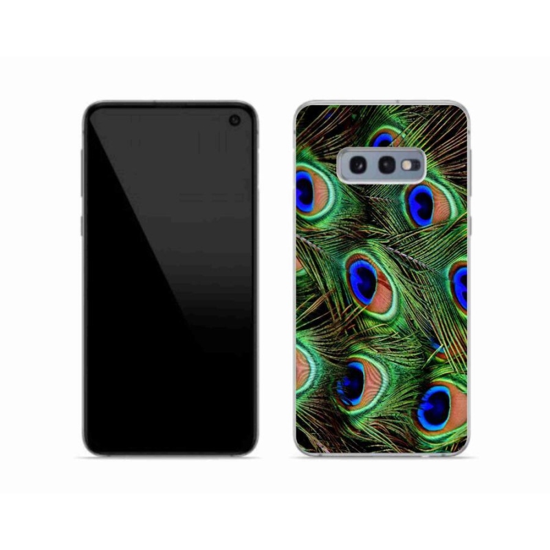 Gélový kryt mmCase na mobil Samsung Galaxy S10e - pávie perie