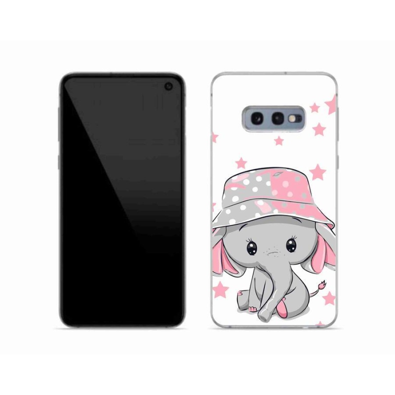 Gélový kryt mmCase na mobil Samsung Galaxy S10e - ružový slon