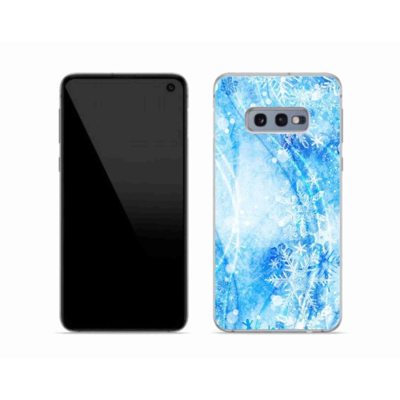 Gélový kryt mmCase na mobil Samsung Galaxy S10e - snehové vločky