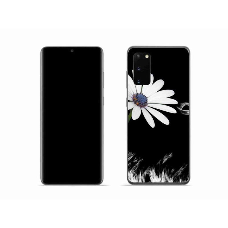 Gélový kryt mmCase na mobil Samsung Galaxy S20 - biela kvetina